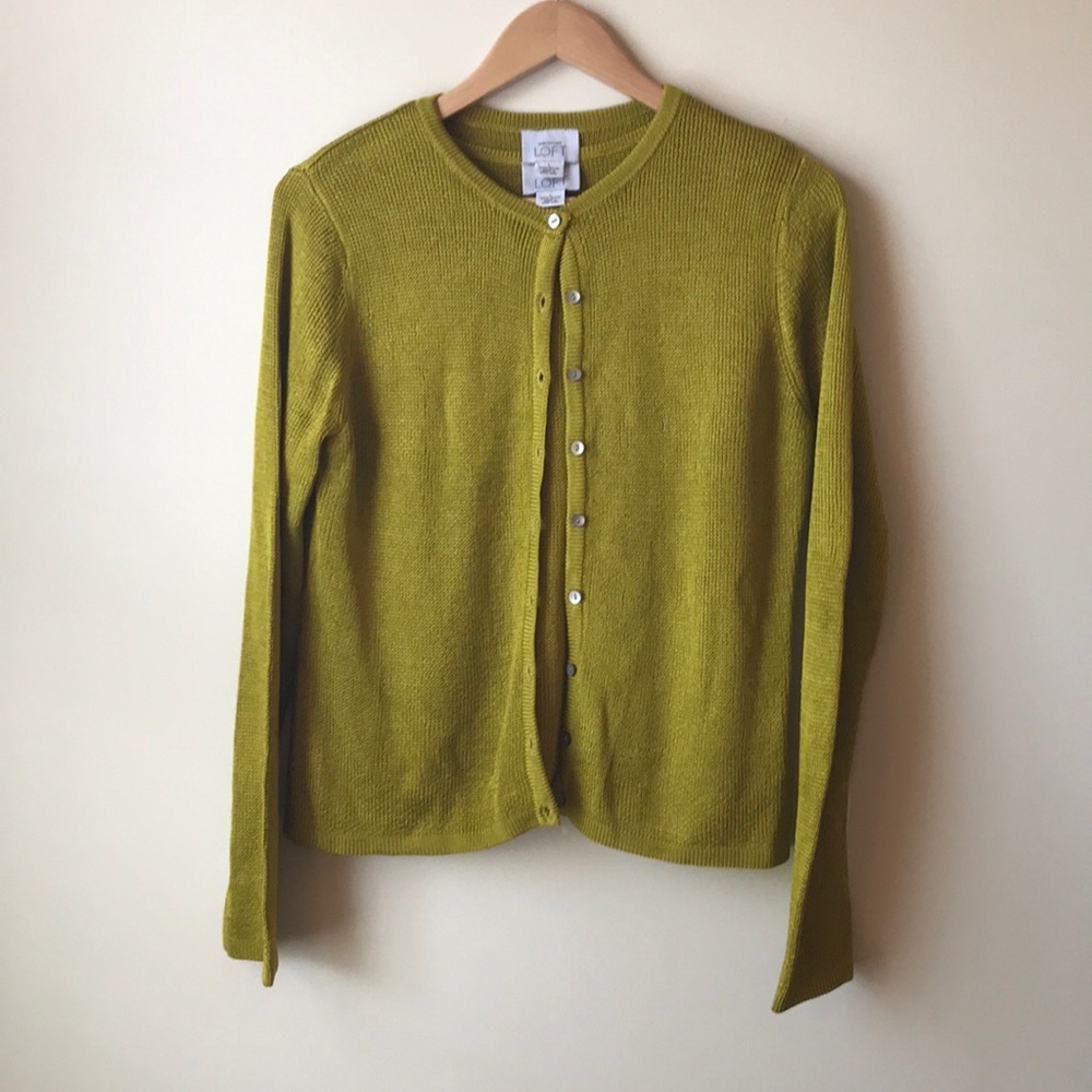 Ann Taylor Loft matching shell and cardigan